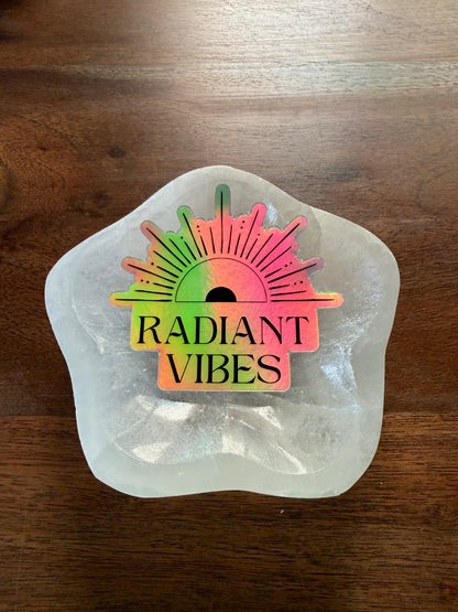 Radiant Vibes holographic sticker