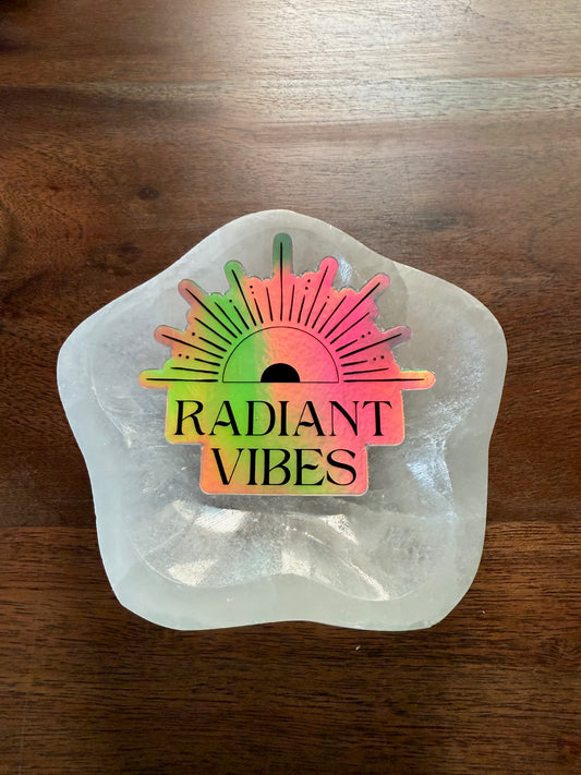 Radiant Vibes holographic sticker
