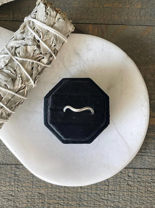 Chunky Sterling Silver Wavy Ring